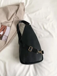 Mini Vải in nổi Của phụ nữ Đơn giản Túi Sling , Hợp thời Da giả Túi đeo chéo , Đa Túi Ngực Ví Nhiều ngăn Túi Sling Của phụ nữ Retro Dây kéo Túi đeo ngực Textured Da giả Túi đeo chéo , Hoàn hảo Đối với Ngựa Cưỡi - màu đen - Xem 3