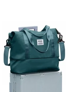 Travel Bag,Weekender Bags for Women, Waterproof Duffel Gym Tote Bag with Adjustable Strap, Expandable Large Capacity Carry On Overnight Bags for Women with Trolley Sleeve and Wet Pocket, travel duffel bags hospital bag - Green - View 2