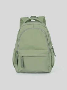 Cute School Bag For Teenager Girls Middle School Backpack College Students Book-Bag For Teen Girls Stylish Heart Shape Shoulder Bag, Gothic Zipper Crossbody Bag, Women Y2K Style Purse For Valentine's Day - Green - View 1