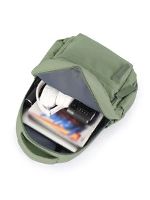 Cute School Bag For Teenager Girls Middle School Backpack College Students Book-Bag For Teen Girls Stylish Heart Shape Shoulder Bag, Gothic Zipper Crossbody Bag, Women Y2K Style Purse For Valentine's Day - Green - View 5