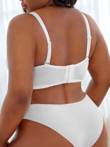 Plus Solid Underwire Bra - White - View 2