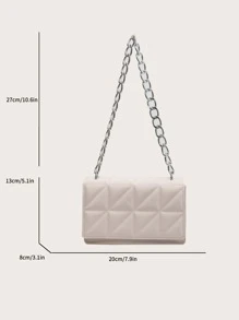 Fashionable,Minimalist,Casual,Mini Quilted Chain Strap Flap Square Bag For Girl, Teen Girls