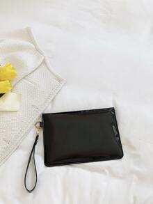 Holographic Flap Square Bag - Black - View 2