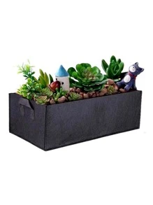 1 件装无纺布花园种植袋，农业育苗栽培花盆容器毛毡花盆 - 黑色 - 查看 4