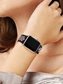 St.siabe Dây đeo thay thế bằng silicon thể thao thoáng khí tương thích với Apple Watch 38mm/40mm/41mm/42mm/44mm/45mm/49mm Apple Watch Ultra SE Series 7 6 5 4 3 2 1, Chống nước, Phù hợp cho cả nam và nữ - Hồng - Xem 5