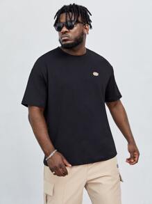 EASEVO Men Plus Figure Graphic Tee - Black - View 6