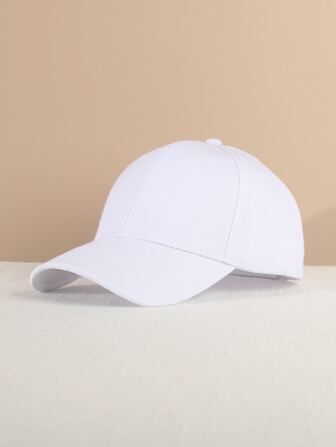 1pc Kids Plain Color Adjustable Size Outdoor Casual Fashionable Sun Ion Windproof Breathable Comfortable Baseball Cap, Versatile All Season