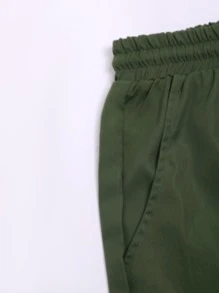 Manfinity Homme Men Striped Print Shirt & Drawstring Waist Trousers Without Tee - Multicolor - View 4