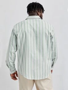 EASEVO Hombres Camisa con estampado de rayas - Multicolor - Ver 2