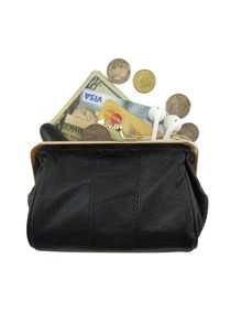 真皮女士金属扣短款钥匙钱包，羊皮卡包，母亲节礼物，轻便时尚，商务休闲男女周年纪念/生日礼物，迷你钱包，零钱包 - 黑色 - 查看 4