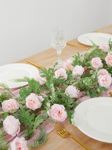 1pc 200cm Polyester Artificial Flower Vine, Artificial Flower Garland For Home Decor - Multicolor - View 4