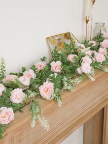 1pc 200cm Polyester Artificial Flower Vine, Artificial Flower Garland For Home Decor - Multicolor - View 5