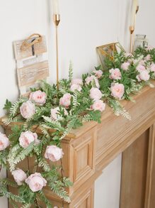 1pc 200cm Polyester Artificial Flower Vine, Artificial Flower Garland For Home Decor - Multicolor - View 6