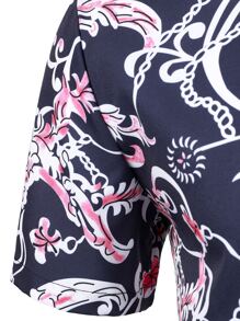 男士印花前排扣襯衫 - 彩色 - 查看 3