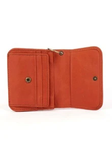 Genuine Leather Card Holder Wallet RFID Coin Purse Small Purse Creative Designer Money - Orange - View 5