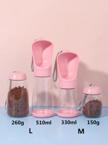 1 Thú Cưng Ngoài Trời Hộp Đựng Poopbag Với 15 Chiếc Poopbag & 1 Bình Nước & 1 Bình Bảo Quản Thực Phẩm - Hồng - Xem 3