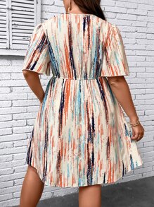 SHEIN LUNE Đầm Plus Size Tất cả trên in Giải trí - Nhiều màu - Xem 2