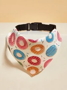1 pieza con estampado de dónut Pañuelo Collar para mascota - Multicolor - Ver 2