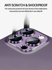 1入組手機鏡頭保護膜相容於 iPhone15/15Plus/15Pro/15Promax - 紫色 - 查看 4