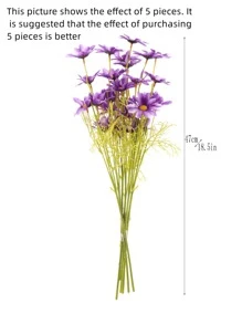 1入組人造花花束用於家居裝飾簡單塑料假花 - 淡紫色 - 查看 5