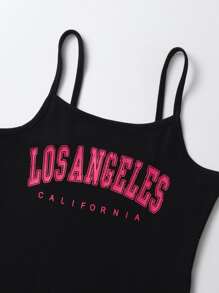 Sparklyn 女孩高低下擺T恤和字母圖案吊帶連衣裙 - 彩色 - 查看 5