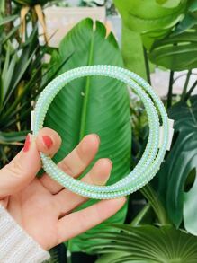 1pc Telephone Wire Design Data Cable Protector - Multicolor - View 1