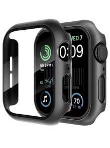 واقي شاشة متوافق مع Apple Watch قطعة واحدة - الأسود - مشاهدة 1