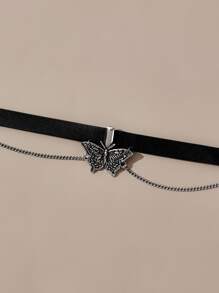 ROMWE Fairycore Butterfly Decor Choker - Silver - View 4