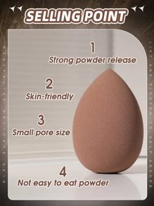 3 Mút trang điểm thiết kế hình giọt nước - Cà phê nâu - Xem 3