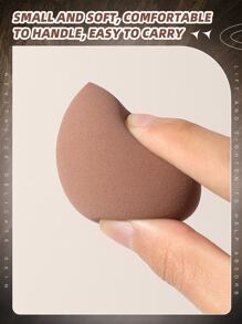 3 Mút trang điểm thiết kế hình giọt nước - Cà phê nâu - Xem 5