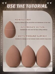 3 Mút trang điểm thiết kế hình giọt nước - Cà phê nâu - Xem 7