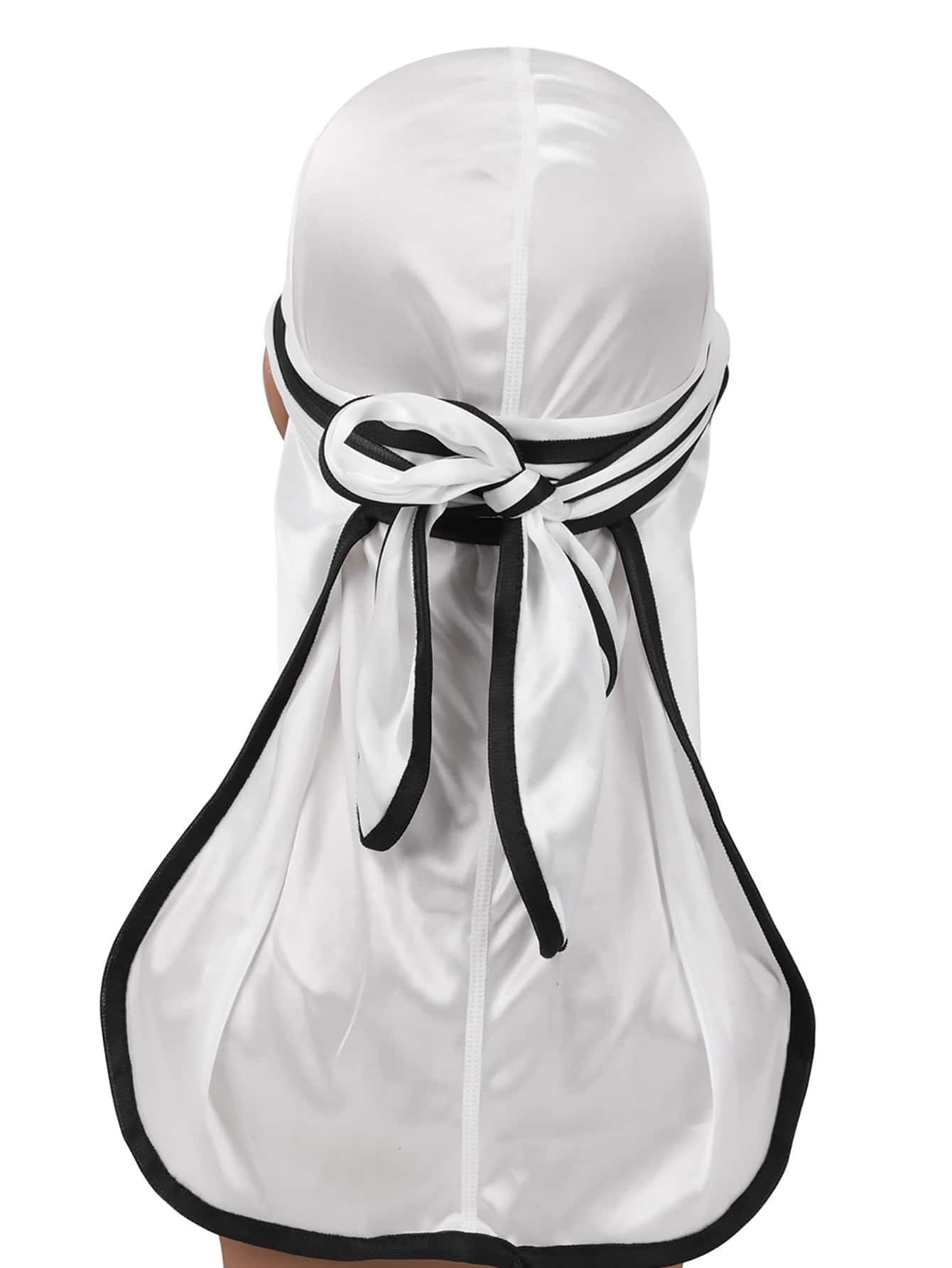 Contrast Trim Durag - White - View 1