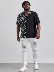 Manfinity Hombres Jeans ajustados desgarro - Blanco - Ver 1