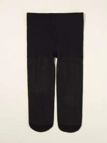 1雙嬰兒愛心圖案網紗連褲襪 - 黑色 - 查看 2