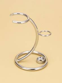 1 pieza Hombres barba Cepillo de limpieza Estante de almacenaje - Plateado - Ver 1