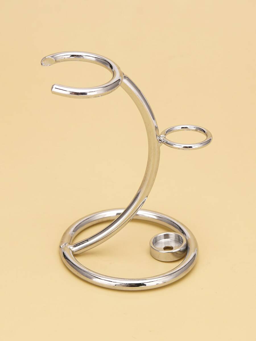 1 pieza Hombres barba Cepillo de limpieza Estante de almacenaje - Plateado - Ver 1