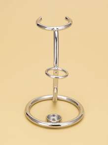 1 pieza Hombres barba Cepillo de limpieza Estante de almacenaje - Plateado - Ver 2