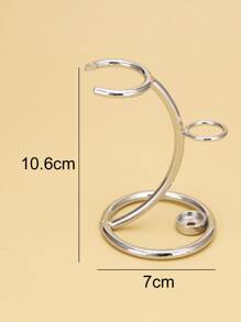 1 pieza Hombres barba Cepillo de limpieza Estante de almacenaje - Plateado - Ver 5