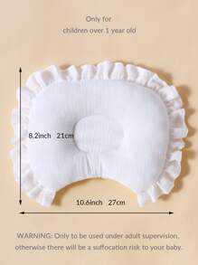 momscare 1 个 21 * 27 厘米婴儿枕头，柔软纱布面料，适合新生儿和婴儿 - 可爱设计的婴儿枕头，是送给女孩的完美睡眠礼物。适合日常使用。