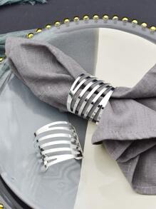 6入組/套鐵製餐巾環廚房用經典鏤空餐巾架環