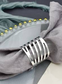 6入組/套鐵製餐巾環廚房用經典鏤空餐巾架環