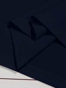 SHEIN Franclia Áo thun Plus size Tim Lá thư Giải trí - Màu xanh hải quân - Xem 4