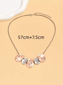 Collar decorativo ovalado asimétrico - Multicolor - Ver 3