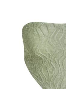 SHEIN ICON Plus Hanky Hem Tube Top - Mint Green - View 4