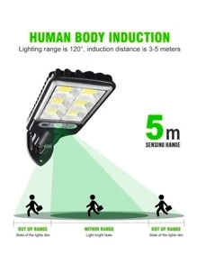 1pc Plastic Solar Lantern,  108 COB With 1200mAh Power Outdoor Solar Lantern For Your Garden - White - View 7