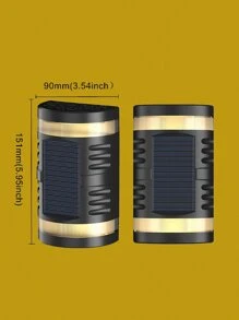 1pc Hollow Out Design Wall Mounted Solar Lantern, Simple Plastic Outdoor Solar Lantern For Garden - Yellow - View 7