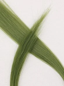 Kẹp Trong Phần Mở Rộng Tóc Tổng Hợp Dài Thẳng - màu xanh lá - Xem 5