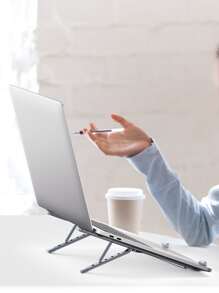 UGREEN Laptop Stand For Desk Adjustable Portable Laptop Riser Computer Aluminum Foldable Notebook Stand Holder Compatible With MacBook Pro Air, HP, , Dell Up To 17.3 Inch - Dark Grey - View 3