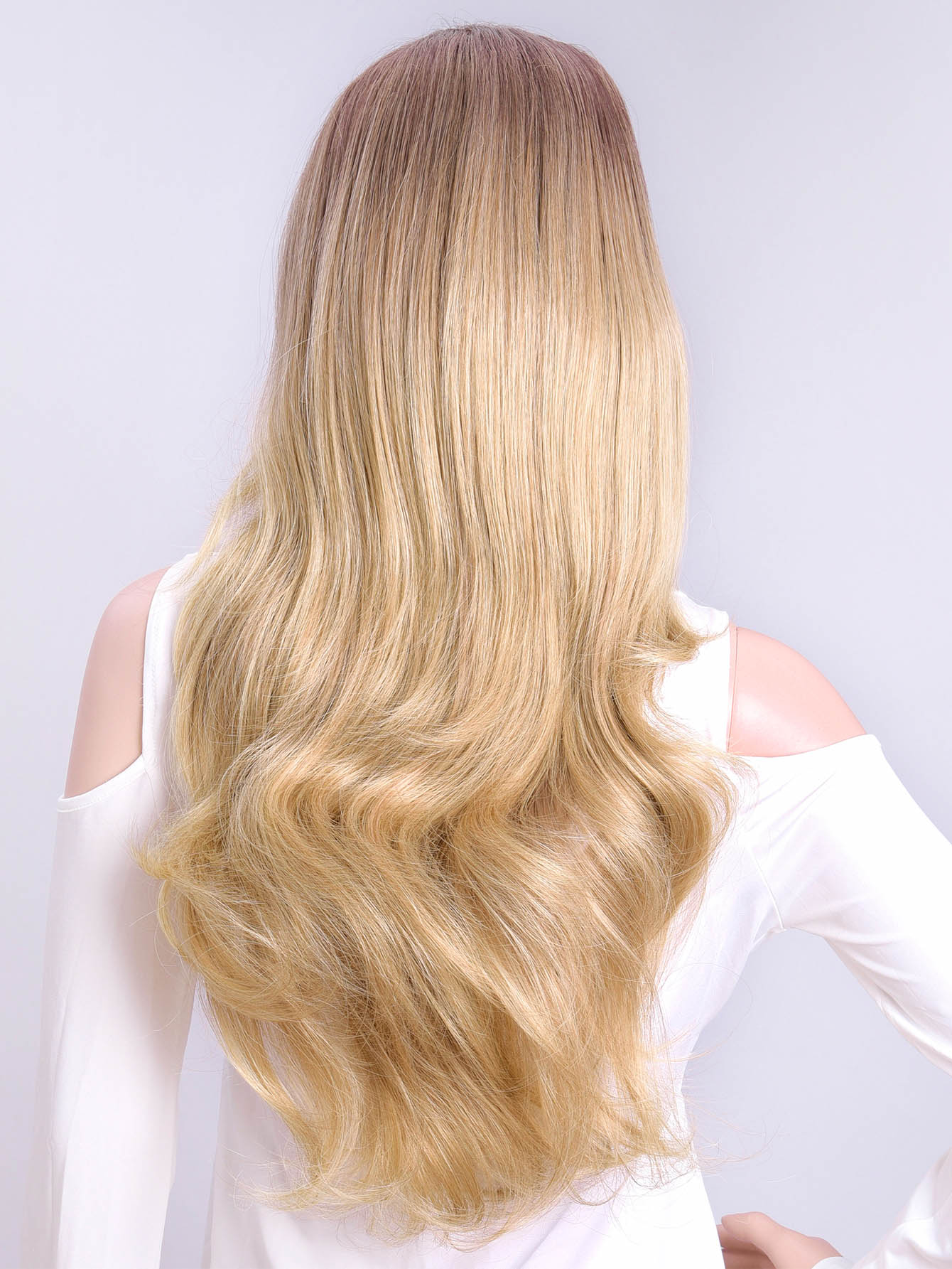 Clip In Long Body Wave Synthetic Hair Extension - Multicolor - View 1