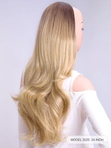 Clip In Long Body Wave Synthetic Hair Extension - Multicolor - View 4